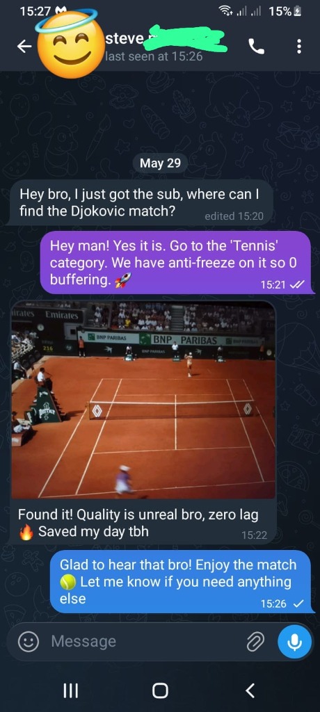 Customer Review - Djokovic Match